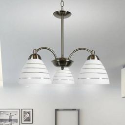 Candellux Uli lampa wiszącą 3x60W biała/satyna 33-66152