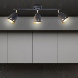 Candellux Coty lampa podsufitowa 3x40W czarna 93-67173