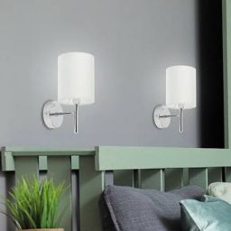 Candellux Yan kinkiet 1x40W biały/chrom 21-45249