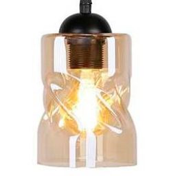 Candellux Felis lampa wisząca 1x60W czarna/bursztynowa 31-00156