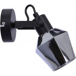 Candellux Randi kinkiet 1x15W czarny/przydymiony 91-13347