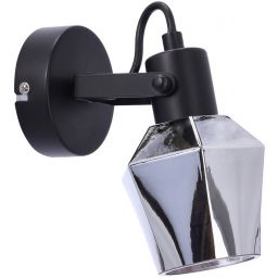 Candellux Randi kinkiet 1x15W czarny/przydymiony 91-13347