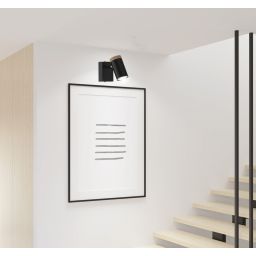 Candellux Lagos kinkiet 1x15W czarny/drewno 91-13705