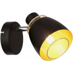 Candellux Aleksandria kinkiet 1x40W czarny/złoty 91-13750