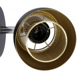 Candellux Aleksandria kinkiet 1x40W czarny/złoty 91-13750