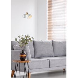 Candellux Puerto kinkiet 1x40W biały/drewno 91-62796