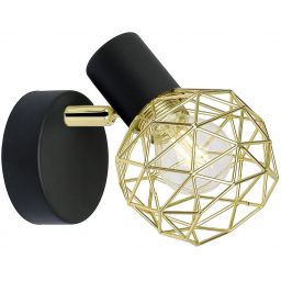 Candellux Acrobat kinkiet 1x40W czarny/złoty 91-66329