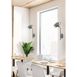 Candellux Gray kinkiet 1x40W szary 91-66527