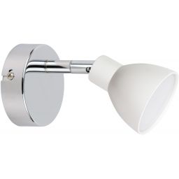 Candellux Roy kinkiet 1x5W LED chrom/biały 91-67524