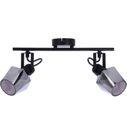 Candellux Randi lampa podsufitowa 2x15W czarny/przydymiony 92-13361