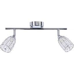 Candellux Shiba lampa podsufitowa 2x15W chrom/przezroczysty 92-13392