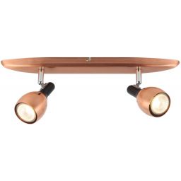Candellux Cross lampa podsufitowa 2x50W miedź 92-32775