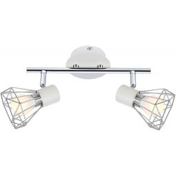 Candellux Verve lampa podsufitowa 2x40W biały/chrom 92-61348