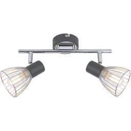 Candellux Modo lampa podsufitowa 2x40W czarny/chrom 92-61522