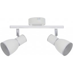 Candellux Fido lampa podsufitowa 2x40W biały/chrom 92-63373