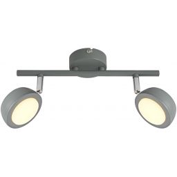 Candellux Mild lampa podsufitowa 2x6W LED szara 92-66749