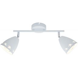 Candellux Coty lampa podsufitowa 2x40W biały mat 92-67128