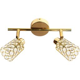 Candellux York lampa podsufitowa 2x40W mosiądz 92-70104