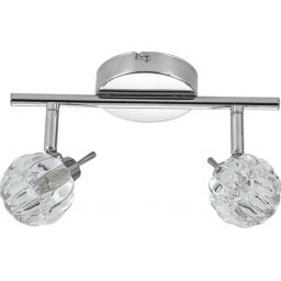 Candellux Bombola lampa podsufitowa 2x40W chrom/kryształ 92-70296