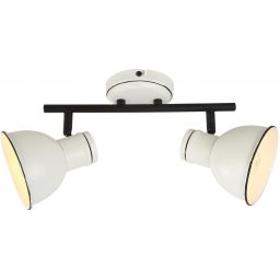 Candellux Zumba lampa podsufitowa 2x40W biały/czarny 92-72139