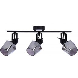 Candellux Randi lampa podsufitowa 3x15W czarny/przydymiony 93-13378