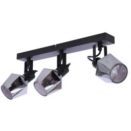 Candellux Randi lampa podsufitowa 3x15W czarny/przydymiony 93-13378