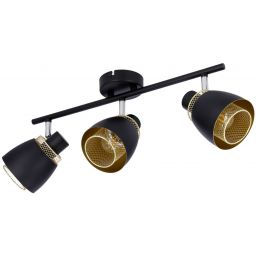 Candellux Aleksandria lampa podsufitowa 3x40W czarny/złoty 93-13767