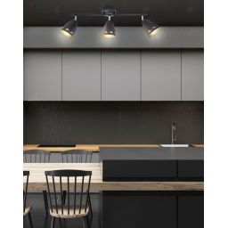 Candellux Coty lampa podsufitowa 3x40W czarna 93-67173