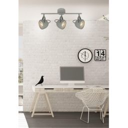 Candellux Pent lampa podsufitowa 3x50W szary 93-68064