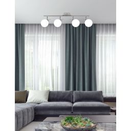 Candellux Ghost lampa podsufitowa 4x40W biała/chrom 94-01504