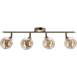 Candellux Rodia lampa podsufitowa 4x40W patyna/szkło bursztynowe 94-16560