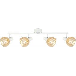 Candellux Atarri lampa podsufitowa 4x25W biały/drewno 94-68101