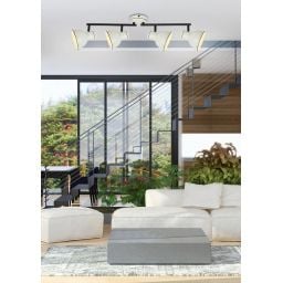 Candellux Zumba lampa podsufitowa 4x40W biały/czarny 94-72153