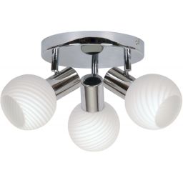 Candellux Turno lampa podsufitowa 3x40W chrom/biały 98-10940