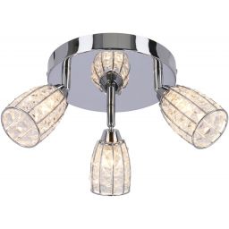 Candellux Shiba lampa podsufitowa 3x15W chrom/przezroczysty 98-13408