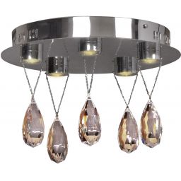 Candellux Prisma lampa podsufitowa 5x3W LED chrom 98-25722