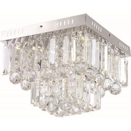 Candellux Carmina lampa podsufitowa 18W LED chrom/kryształ 98-44716