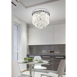 Candellux Atella lampa podsufitowa 12W LED chrom/kryształ 98-44778