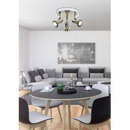 Candellux Arkon lampa podsufitowa 3x50W satyna nikiel/chrom 98-60051