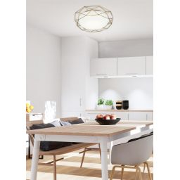 Candellux Sven plafon 1x24W biały/złoty 98-66312