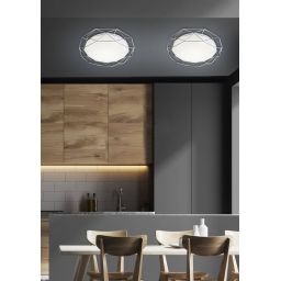 Candellux Sven plafon 1x24W biały/chrom 98-73211