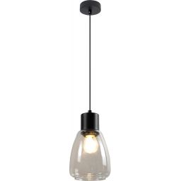 Candellux Moldo lampa wisząca 1x40 W czarna-przezroczysta 31-35066