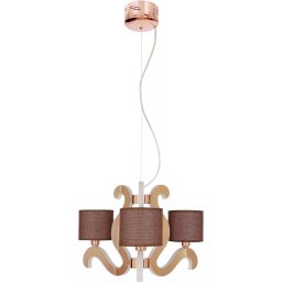 Candellux Ambrosia lampa wisząca 3x40 W miedź 33-33888