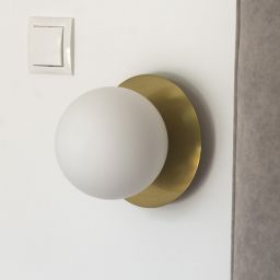 CosmoLight Cape Town kinkiet 1x7W biały/mosiądz W01063BR