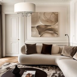 CosmoLight Abu Dhabi lampa wisząca 6x40 W biała-chrom P06512CH-WH