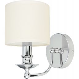 CosmoLight Abu Dhabi kinkiet 1x40 W biały-chrom W01888CH-WH