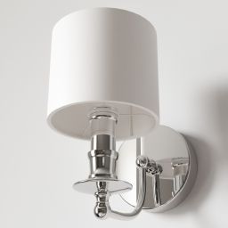 CosmoLight Abu Dhabi kinkiet 1x40 W biały-chrom W01888CH-WH