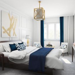 CosmoLight New York lampa wisząca 1x40 W biała-złota P01403AU-WH