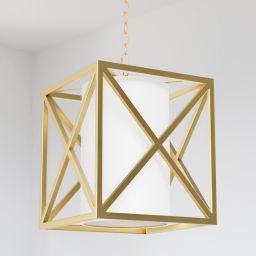 CosmoLight New York lampa wisząca 1x40 W biała-złota P01403AU-WH