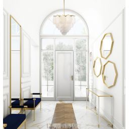 CosmoLight Tromso lampa podsufitowa 4x40W mosiądz/biały P04094BR